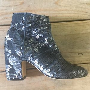 New Anthro Farylrobin Linda Sequin Ankle Boots